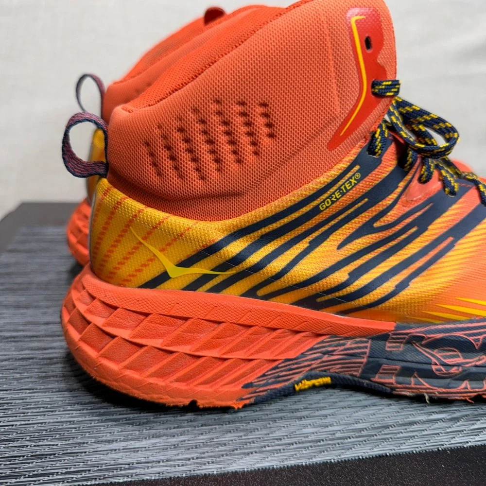 Hoka One Speedgoat Mid 2 GTX - Mens 9 - Orange Trail Running Shoes 1106532 MRGF